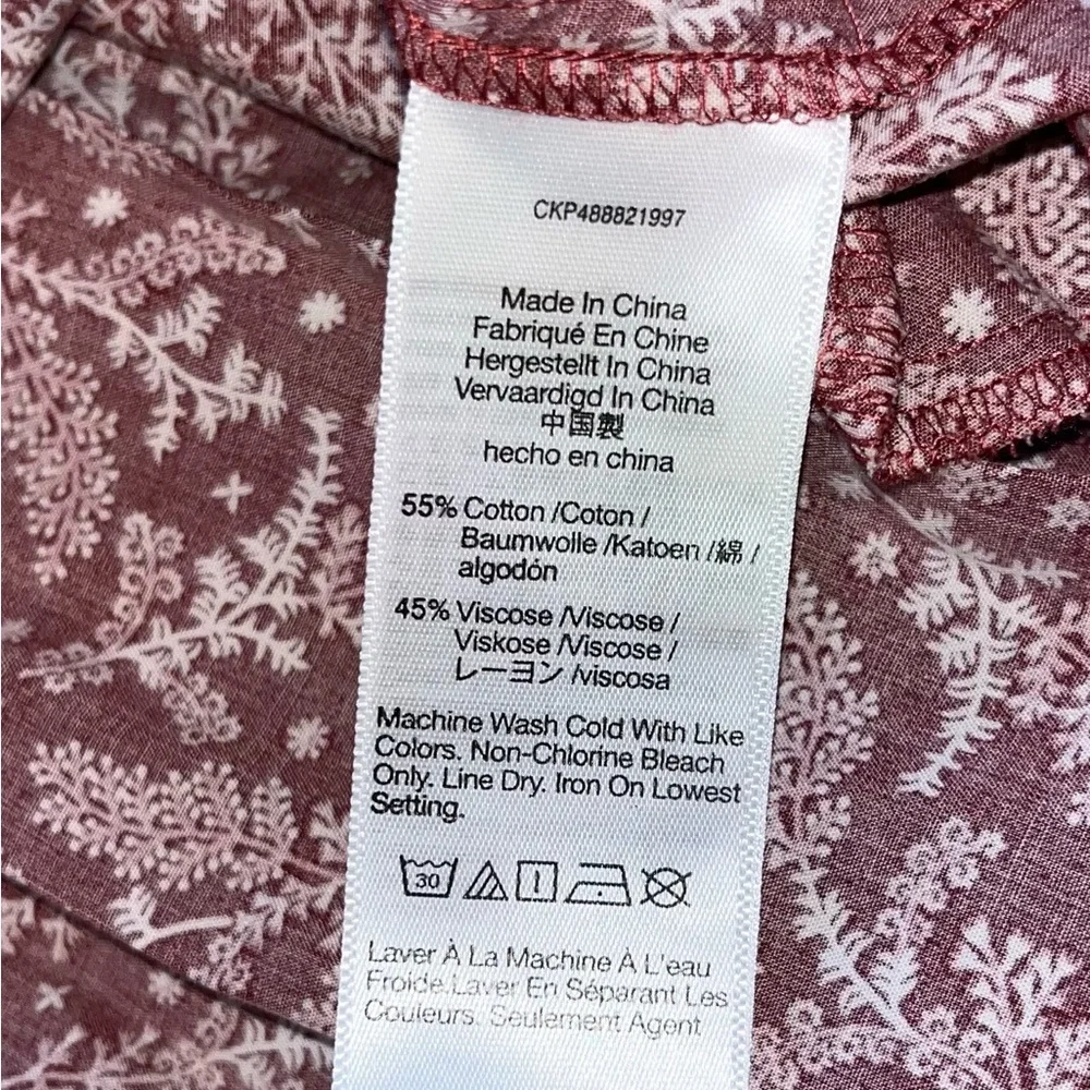 Madewell Red Paisley Floral Puff Sleeve Dress sz S NWT! - Picture 7 of 11